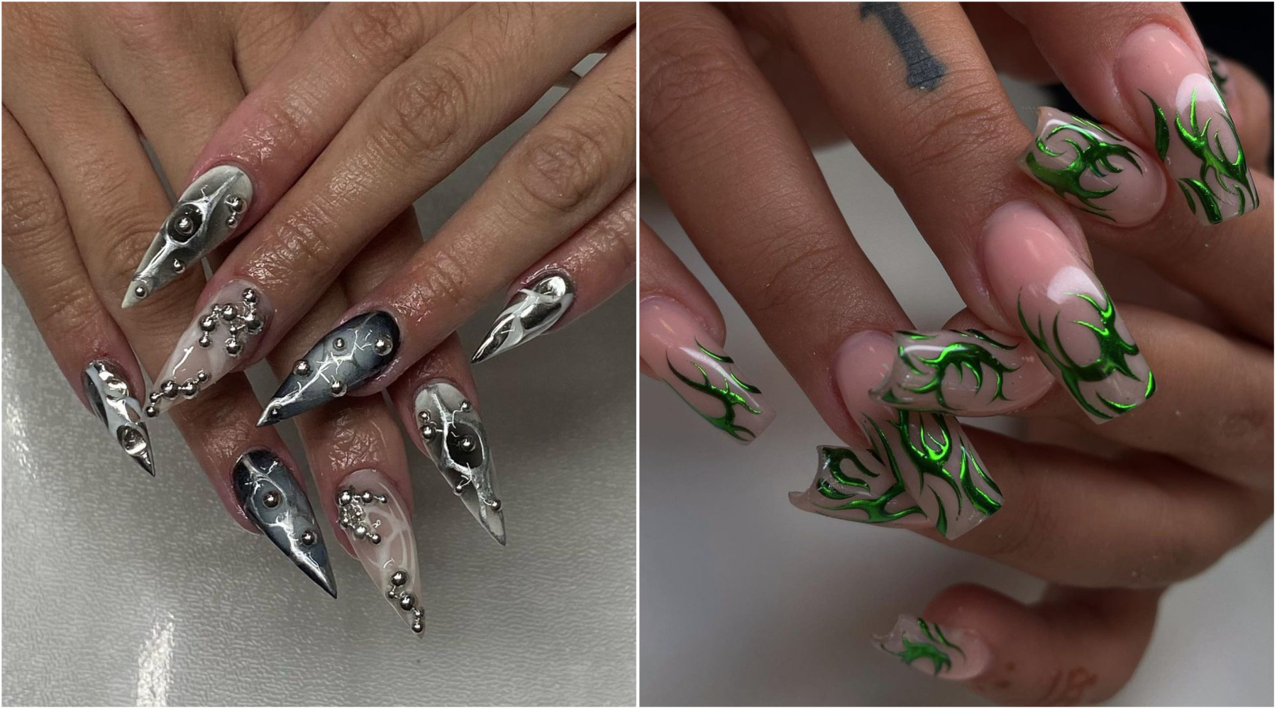 Nail art inspiracija: Cyber nails