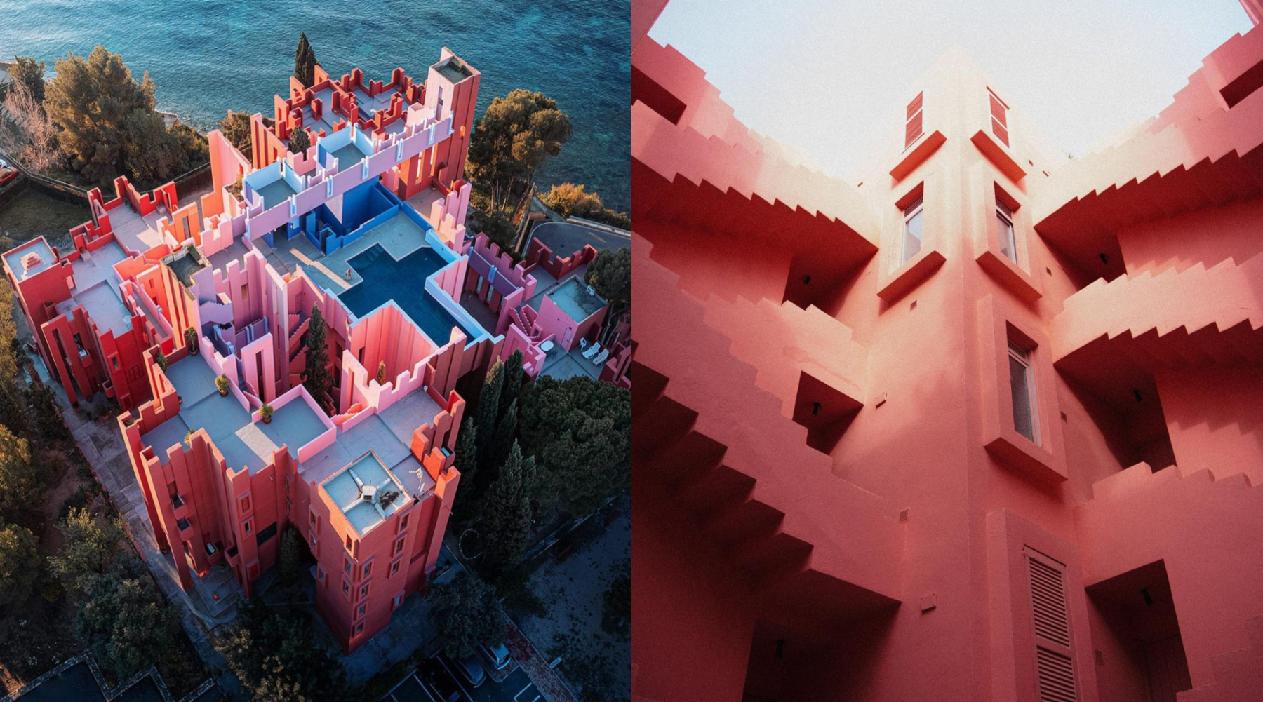 La Muralla Roja: Koloritno modernističko zdanje na obali Mediterana