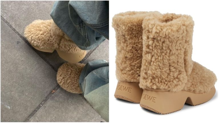 fluffy boots