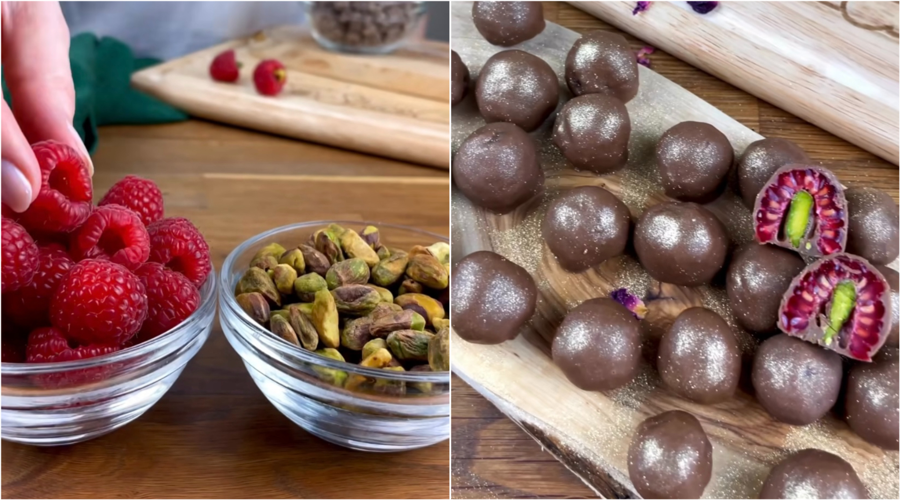 Snack time: Čokoladne maline sa pistaćima