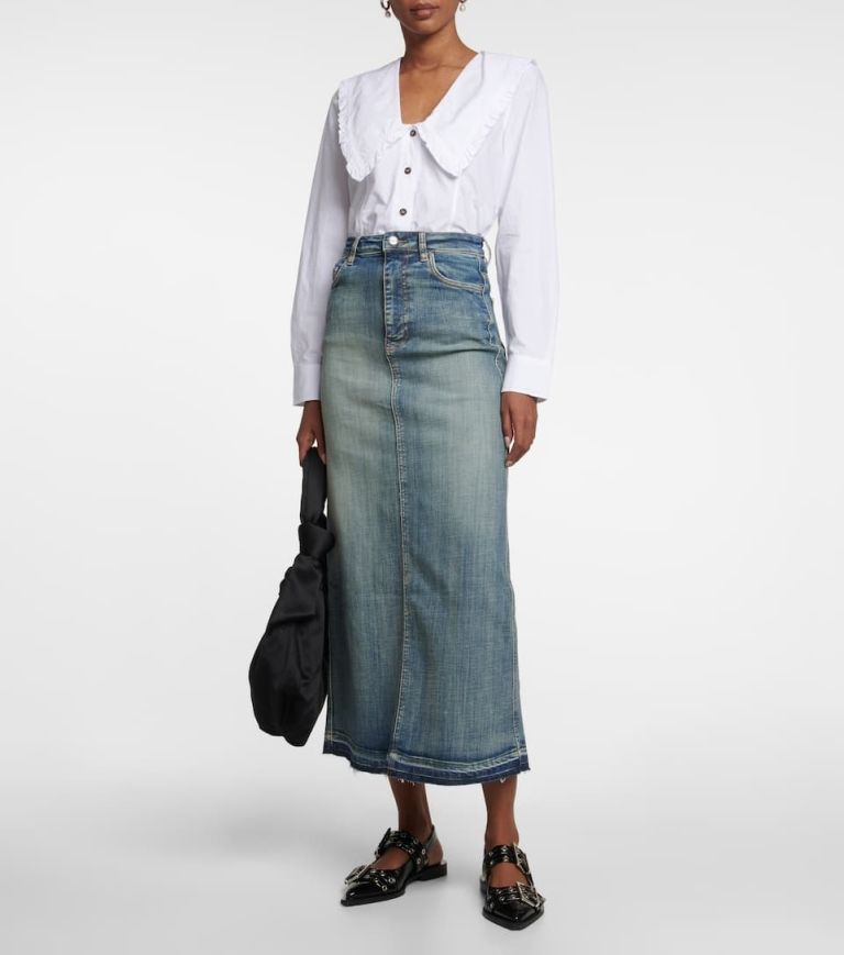 maxi denim suknje