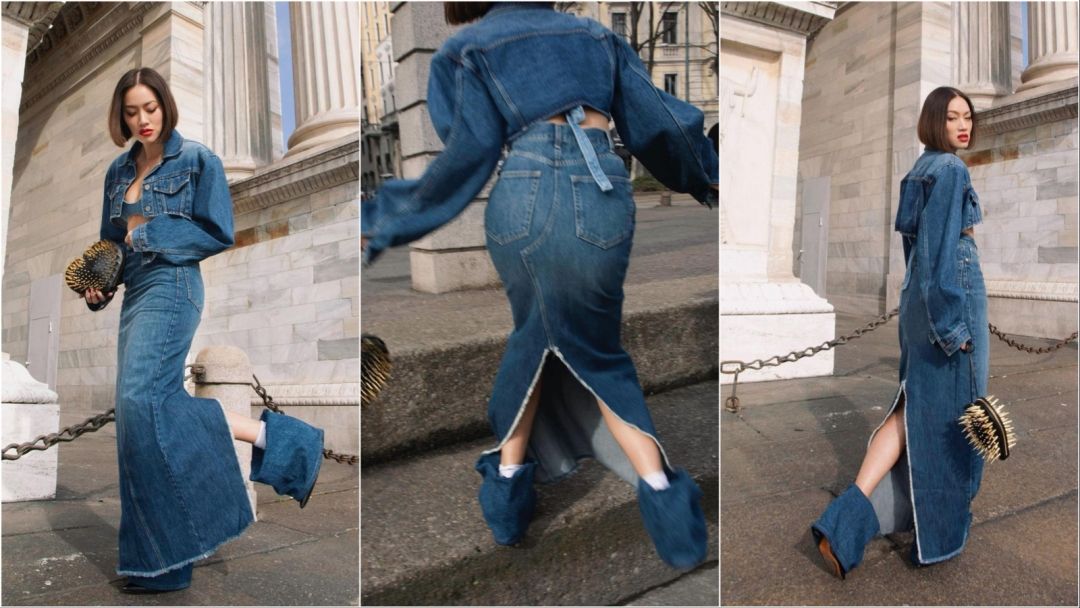 maxi denim suknje