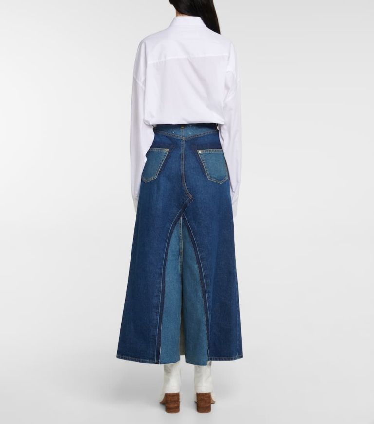 maxi denim suknje