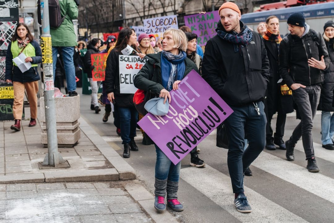 Ksenija Forca prošle godine u Beogradu, foto: neformalna grupa 8. mart osmi mart