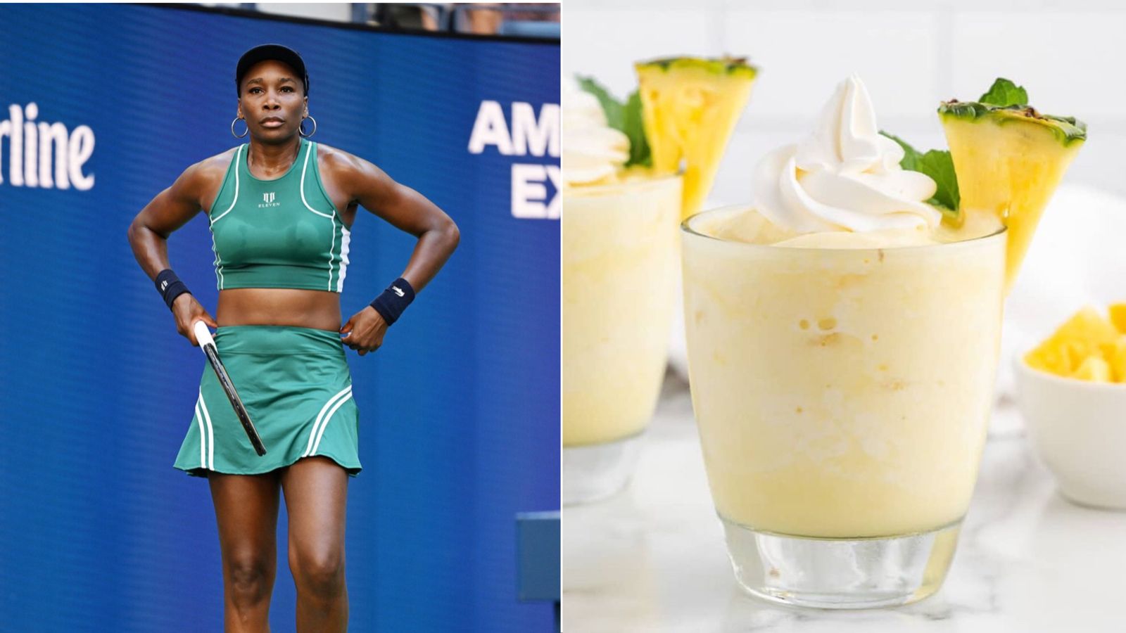 Veganski piña colada smoothie Venus Williams