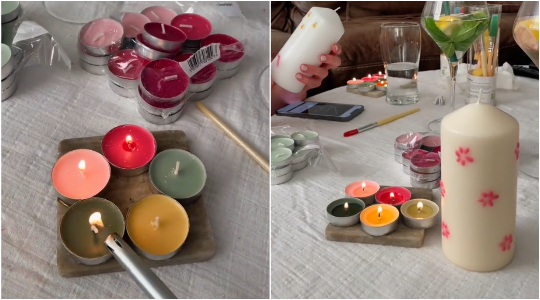 Candle painting: Viralan TikTok trend oslikavanja sveća