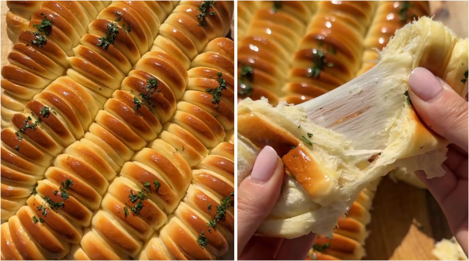 Viralni domaći hleb punjen mozzarella sirom – pripremljen na japanski način