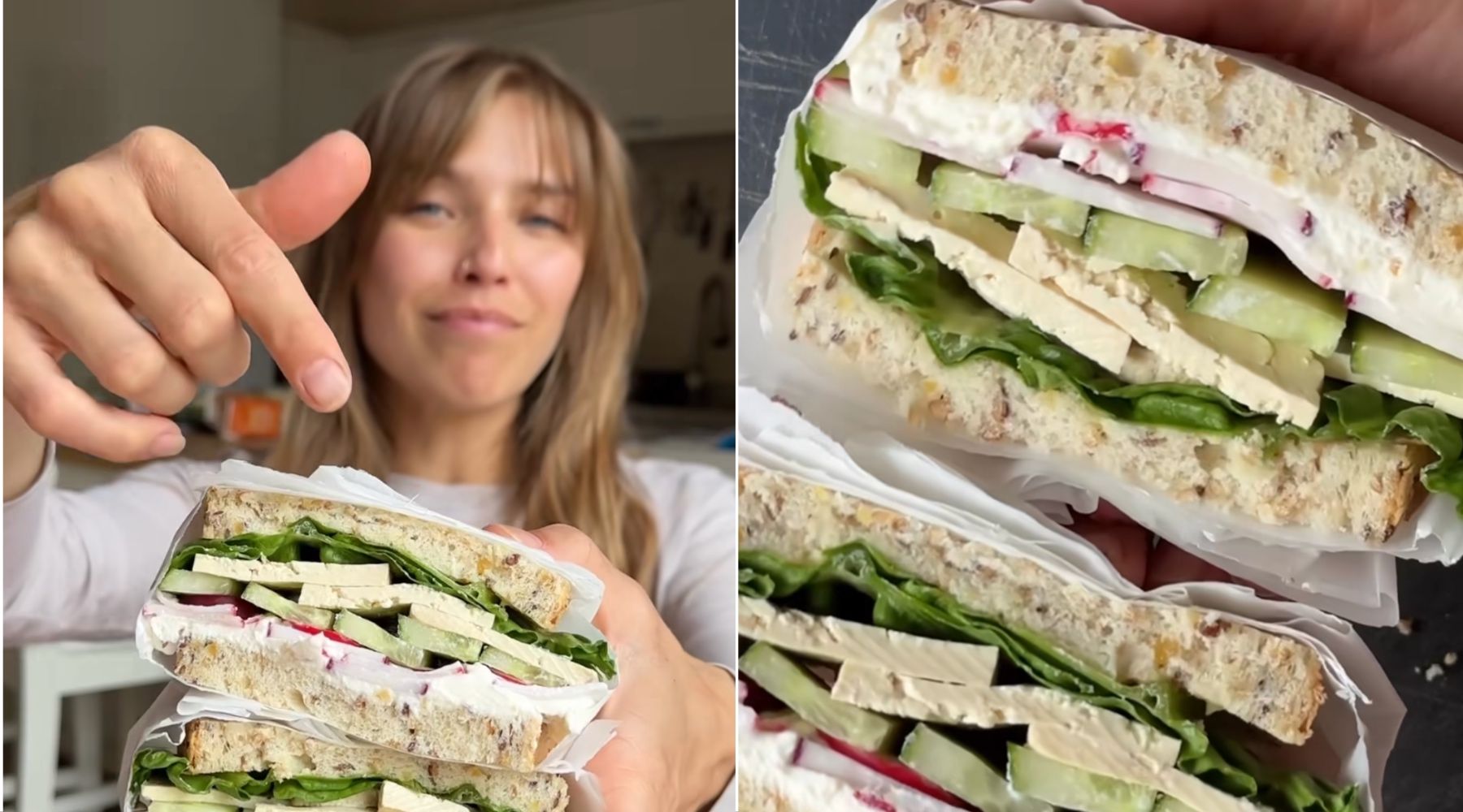 Letnji brunch sendvič sa tofu sirom