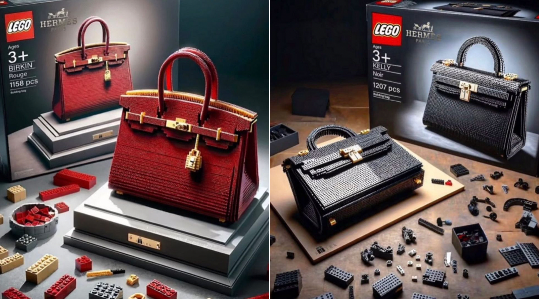Jedina pristupačna Birkin torba: Kako bi izgledali luksuzni komadi da su napravljeni od Lego kockica