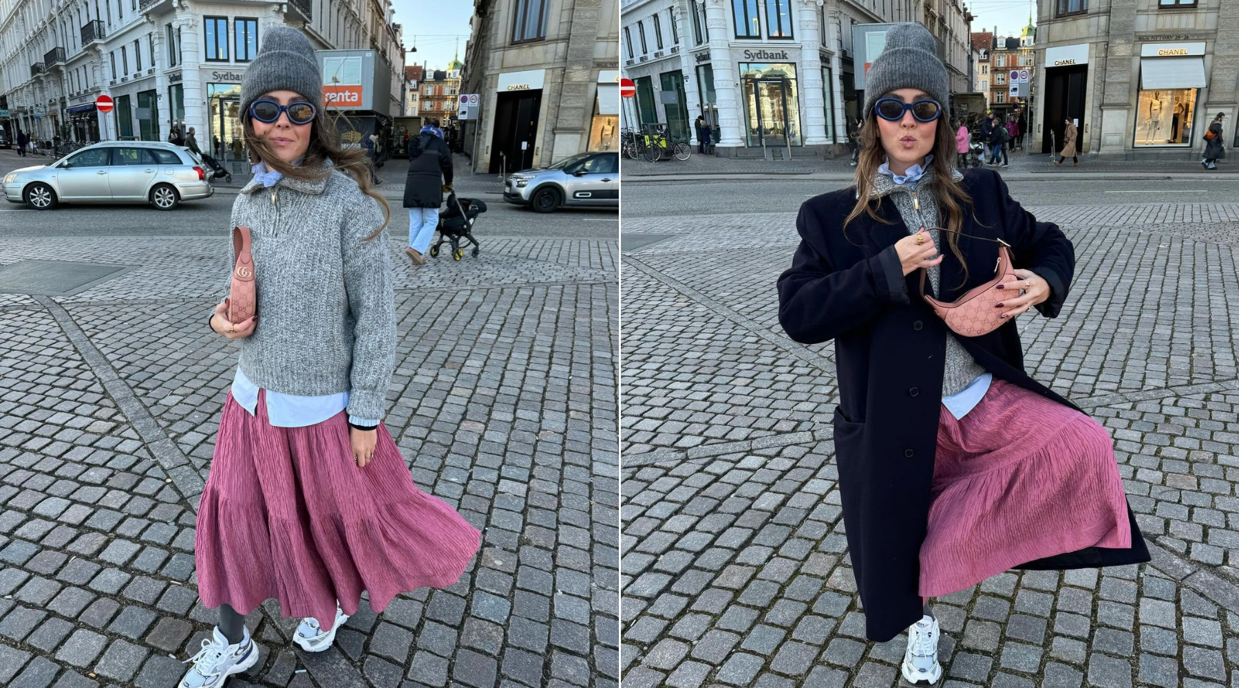 Grandma style but make it fashion: Nose se široke plisirane suknje