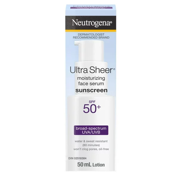 Neutrogena Ultra Sheer Moisturizing Face Serum Sunscreen SPF 50+