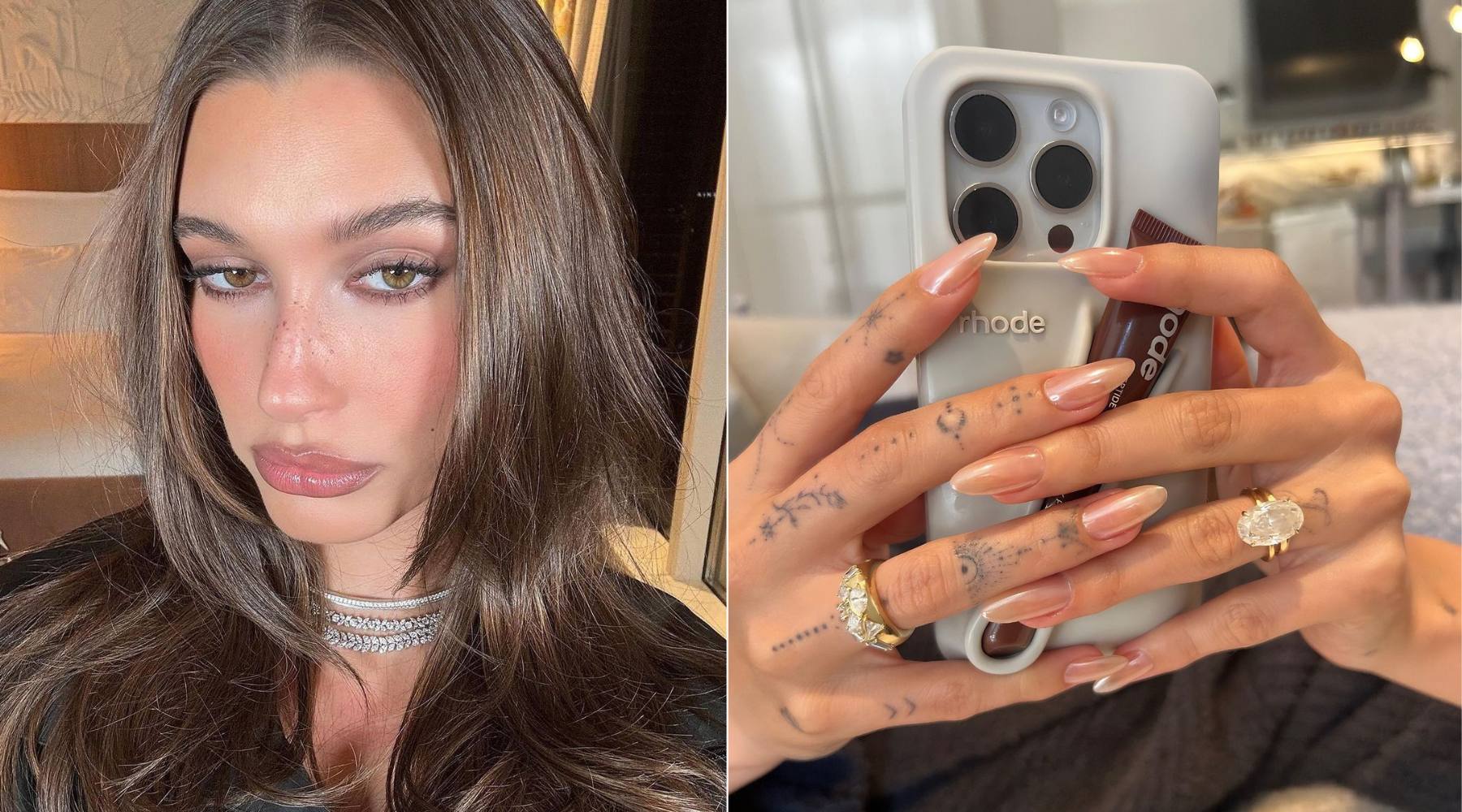 Hailey Bieber ponovo nosi glazed donut manikir – but with a little twist