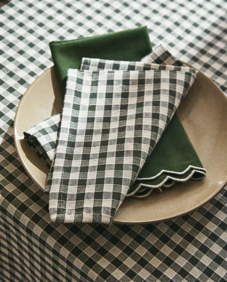 GINGHAM COTTON NAPKINS Zara home