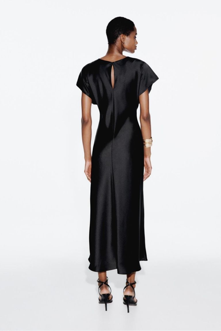 ZARA SATIN MIDI DRESS