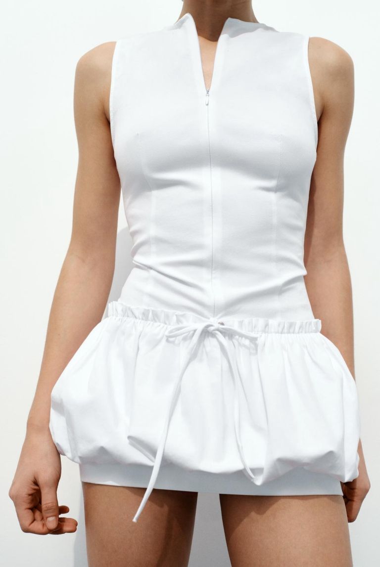 ZARA PLAYSUIT DRESS WITH BALLOON SKIRT