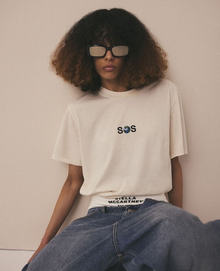 SOS Embroidered Short-Sleeve T-Shirt