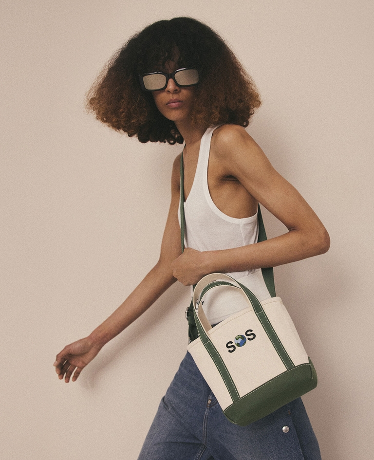 SOS Embroidered Small Tote Bag