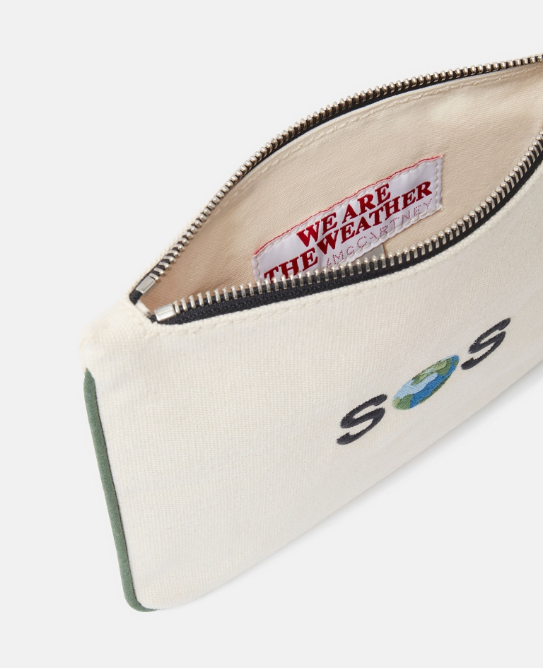 SOS Embroidered Zip Cardholder