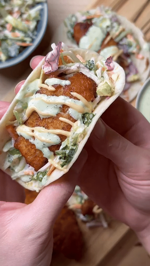 Crunchy fish taco
