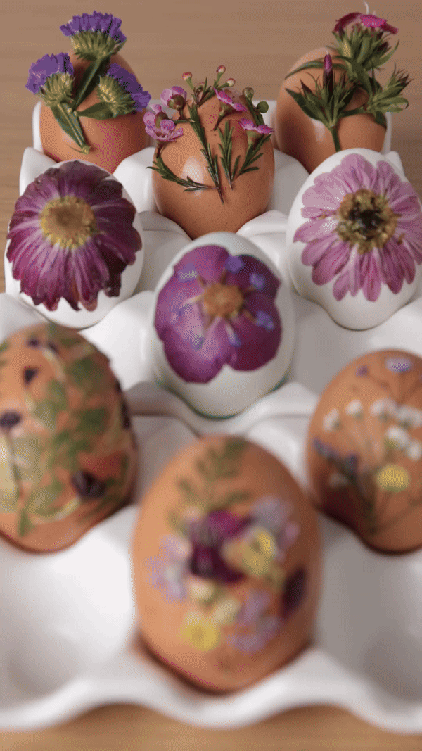 uskršnja jaja presovano cveće