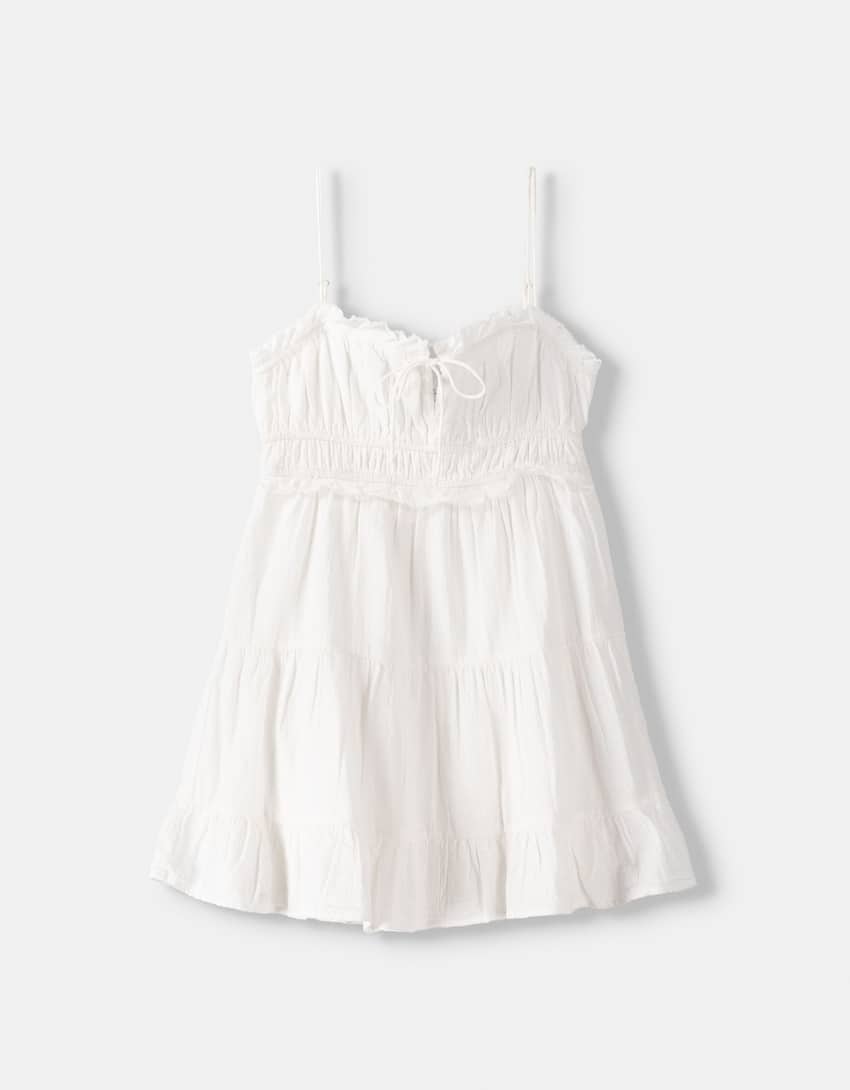 bershka bela haljina
