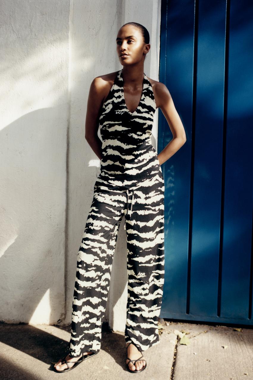 bluza zebra print zara
