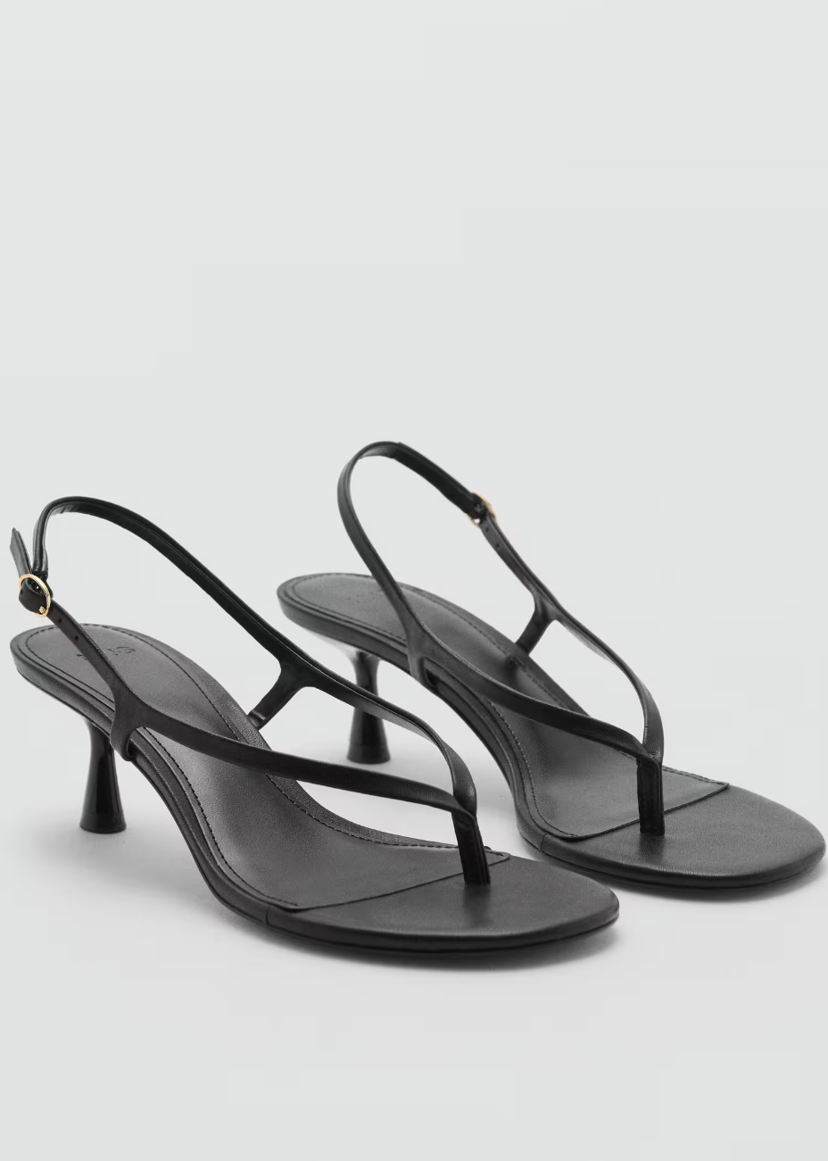 kitten heel crne sandale mango