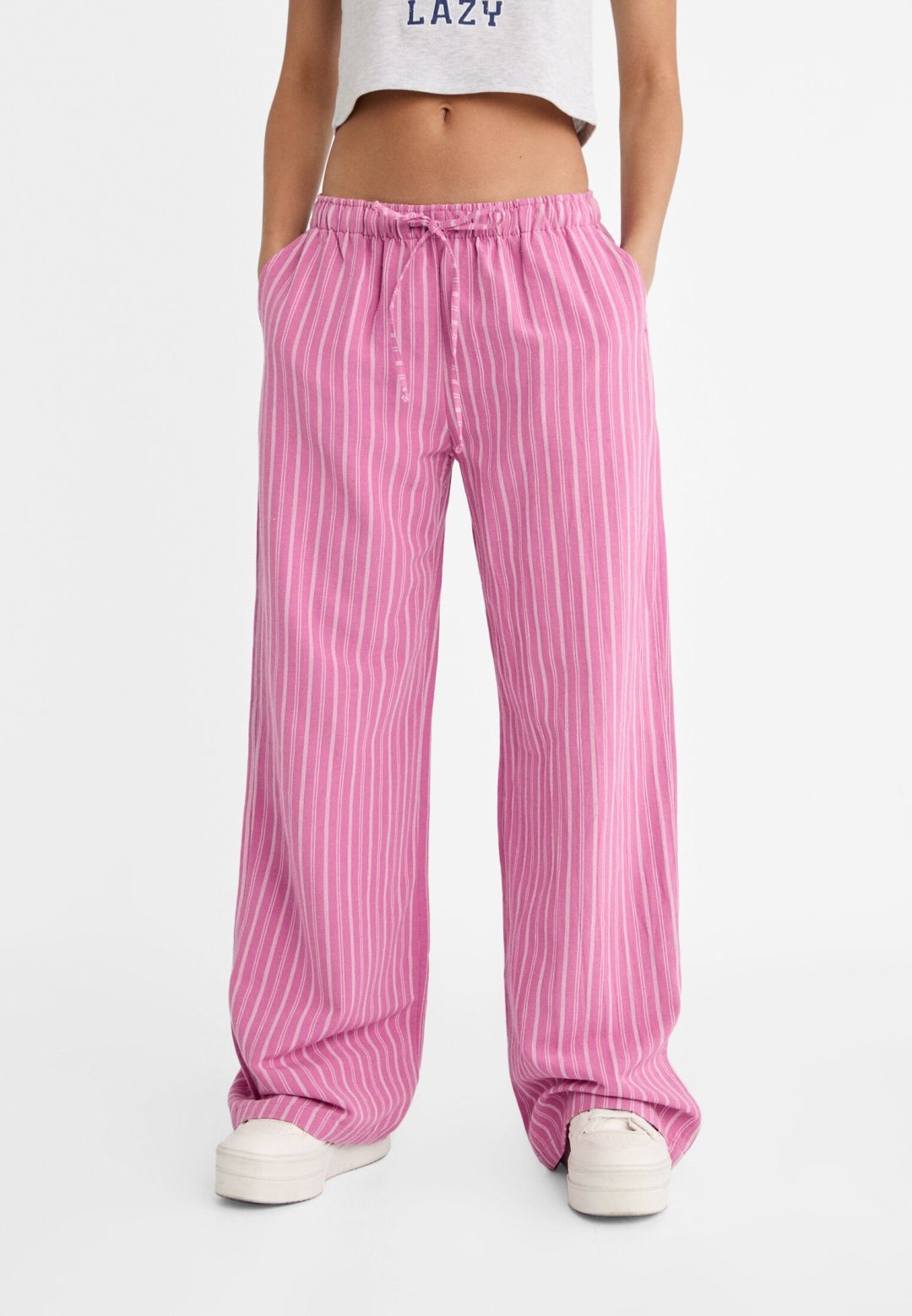 pamučne pantalone na pruge stradivarius