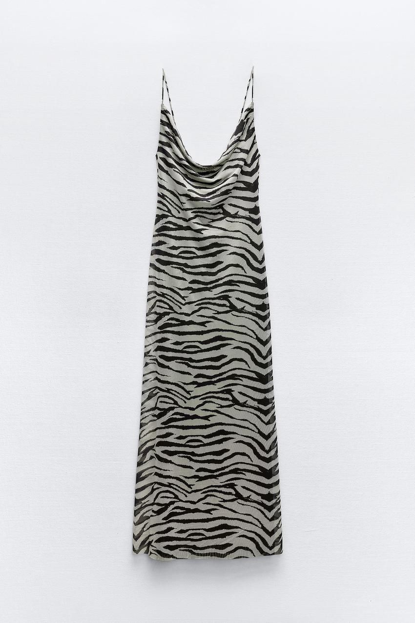 zebra print haljina zara