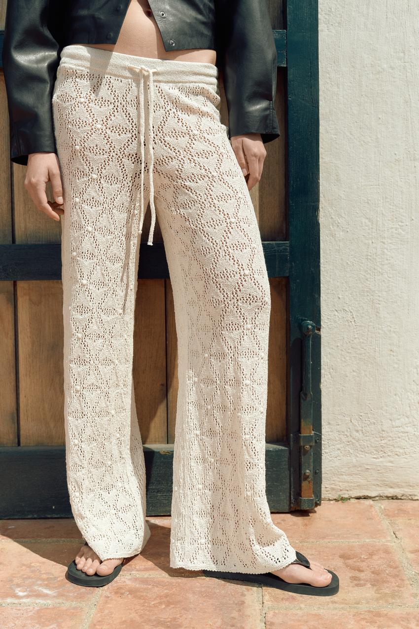 pantalone sa čipkom zara
