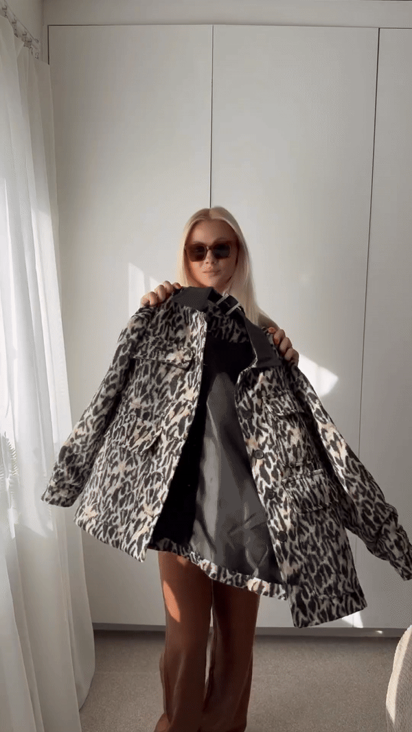 Leopard print jakna gif