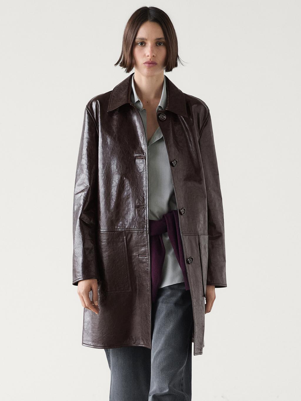 kožni mantil massimo dutti