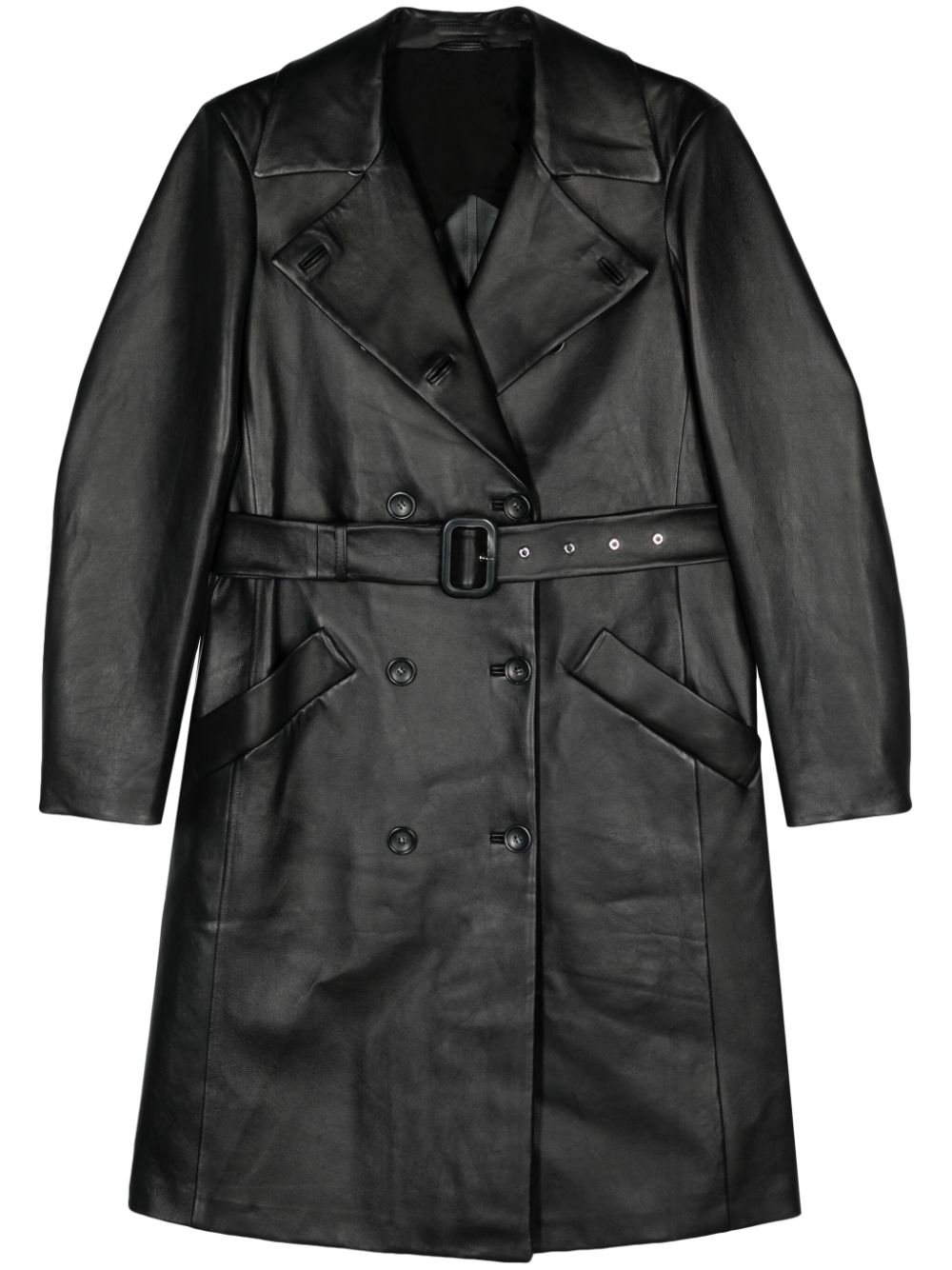 sportmax kožni mantil farfetch
