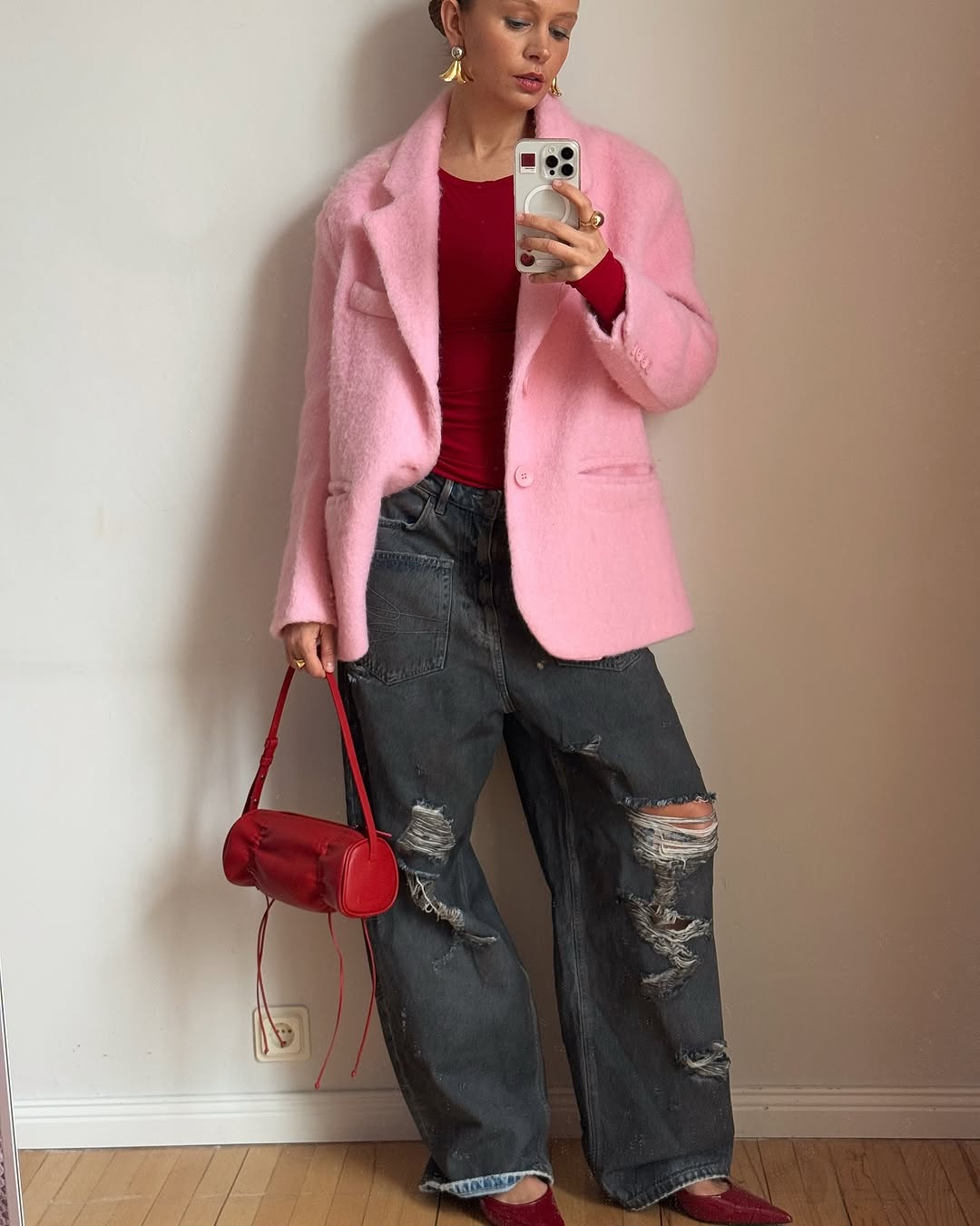 kombinacija crvene i roze